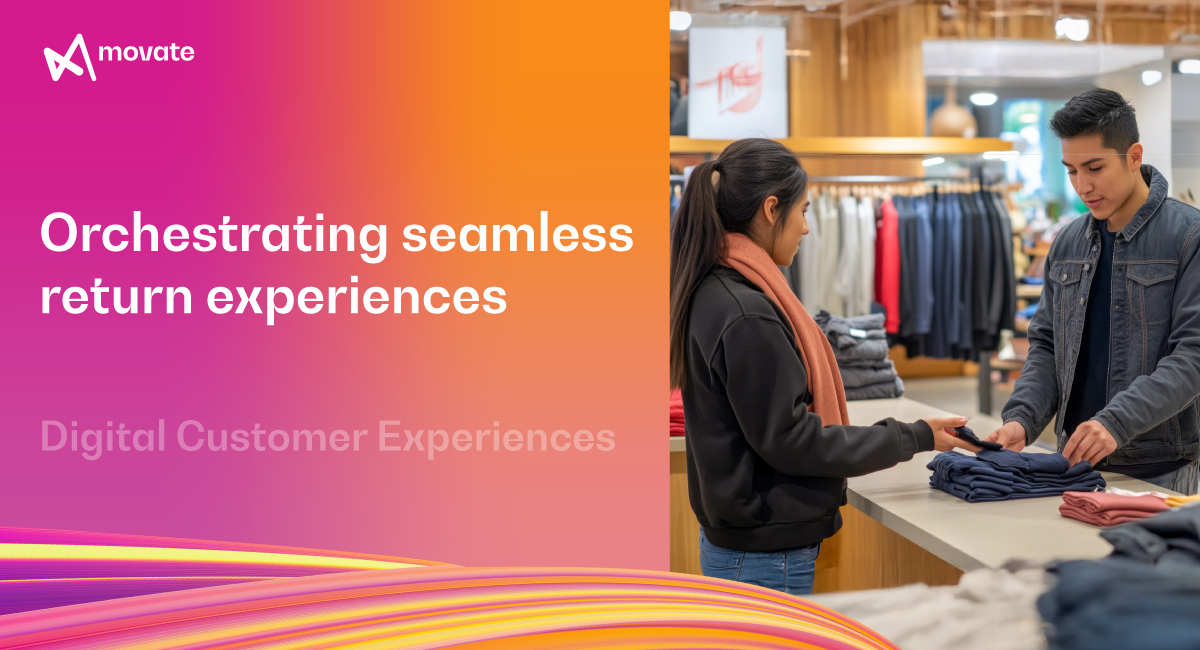 Illustration of AI chatbot assisting customer with a seamless product return process
