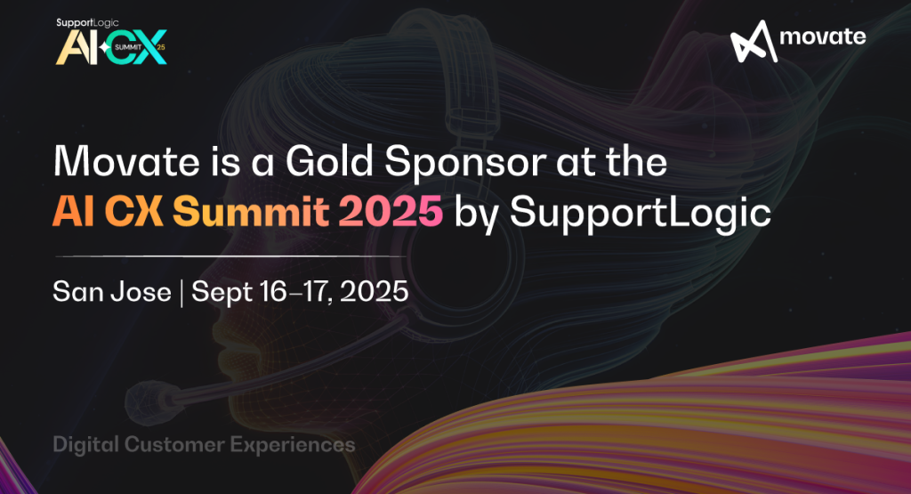 Movate is a Gold Sponsor at the AI CX Summit 2025 by SupportLogic