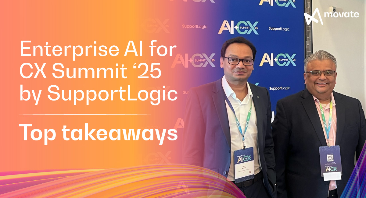 Movate Gold Sponsor at AI CX Summit 2025 by SupportLogic – Driving AI-powered customer experience innovation